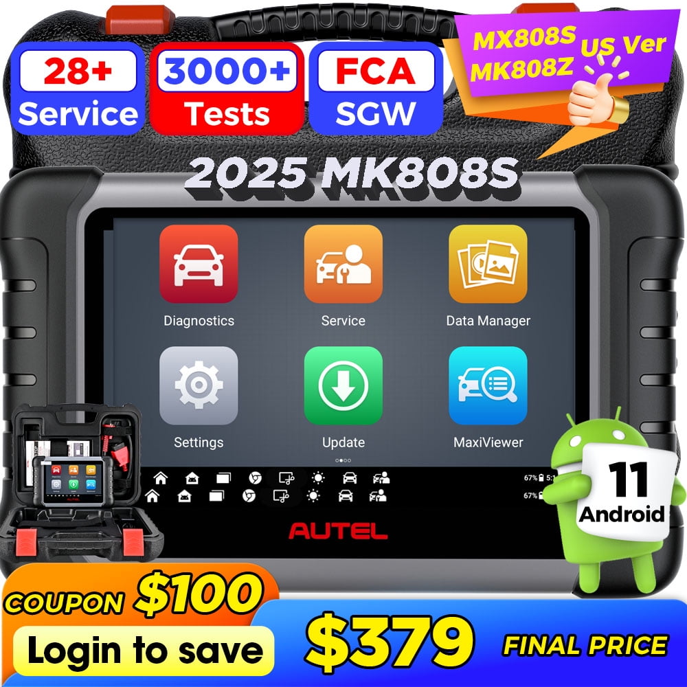 Autel Scanner MK808S Active Test All System Diagnose 38+ Services Car Code Reader