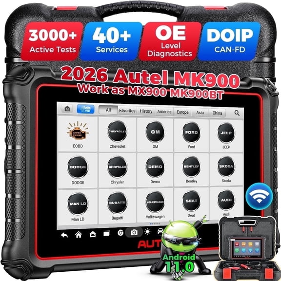 Autel OBD2 Scanner MK900, Bidirectional Diagnostic Tool,All System Diagnose, 40+ Service, Active Tests