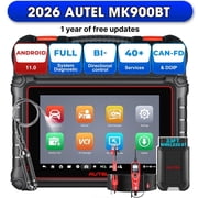 Autel Scanner Maxicom MK900BT, 2026 MK900-BT Bidirectional Diagnostic Scan Tool, 2.0 BT Ver. of MK900 MX900, 40+ Reset, 3K+ Active Tests, CAN FD & DoIP, FCA