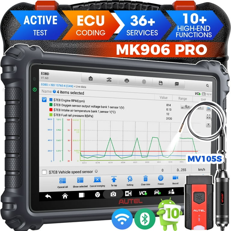Autel MaxiCOM MK906BT Car Diagnostic Scan Tool ECU Coding, 36 Services,  Active Test,Same as MaxiSys MS906BT/MS908/MK908