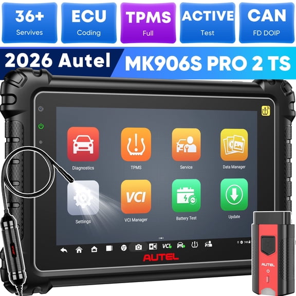 Autel MaxiCOM MK906 PRO2-TS Scanner: 2026 Multilingual of MS906 PRO2-TS, 2.0 Up of MS906 PRO TS MK906PRO-TS MP900TS MS906PRO MS906MAX, TPMS 2.0 , 3K+ Bidirectional 40+ Reset, DoIP CAN FD