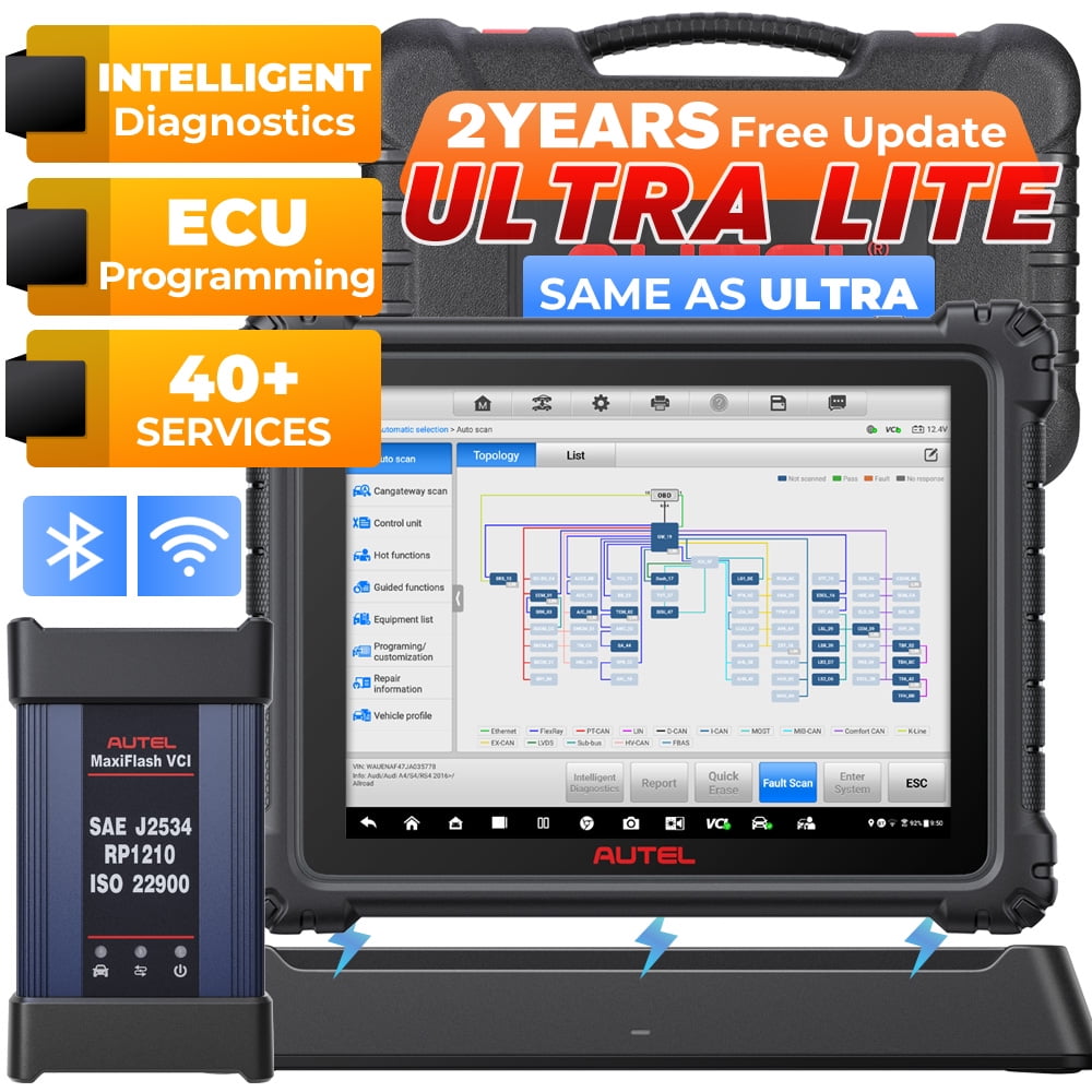 Autel Ultra Lite Car Diagnostic Scan Tool Topology 2.0 Motor TruSpeed Repair, 40