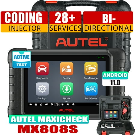 Autel Scanner MaxiCheck MX808 Automotive Diagnostic Scan Tool, Same as MaxiCOM MK808, All Systems Diagnosis, 28+ Services