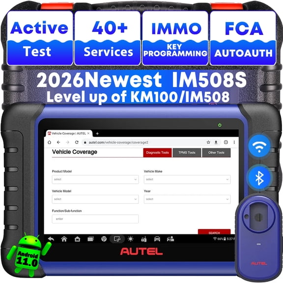 Autel Scanner MaxiIM IM508 Key FOB Programming Tool with XP200 Key Programmer,Bi-Directional Control,All System Diagnostic Scan,20+ Service,with 2 Year Free Update