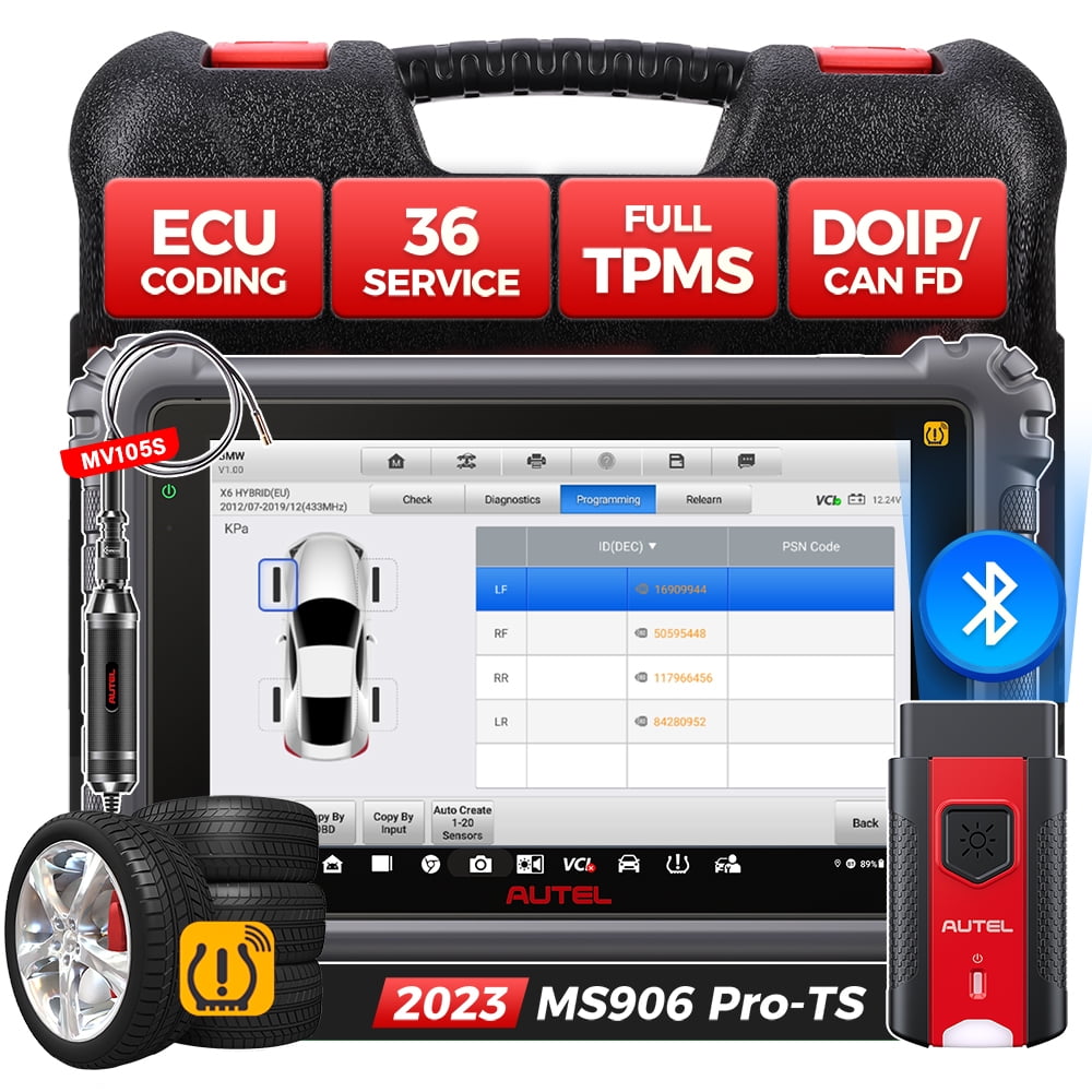Autel Scanner MaxiSys MS906 ProTS Car Diagnostic Scan Tool, Relearn