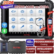 Autel Scanner MaxiSys MS909 Top Intelligent Diagnostic Scan Tool Topology 2.0, 40+ Service, Active Tests 2 Year Free Update Same as MS Ultra MS919