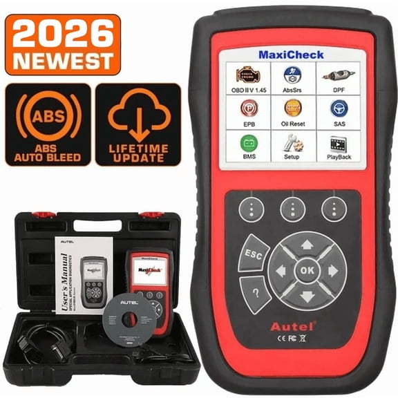 Autel Scanner Maxicheck Pro OBD2 Automotive Diagnostic Scan Tool with Airbag, EPB, SAS, BMS, Oil Reset ,ABS Brake Bleeding Services