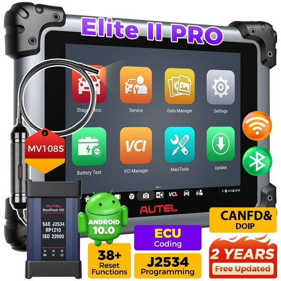 Autel Scanner Maxisys Elite II Pro Car Diagnostic Scan Tool 45+ Services,CAN FD & DoIP, 3000+ TestsTop J2534 Pr0gramming Tool as MS Ultra MS919 MS909