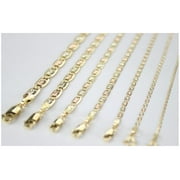 JB JEWELRY HOUSE Authentic 10K Yellow White Rose Gold Tri-Color Valentino Chain 1.5-6mm&16"-30"