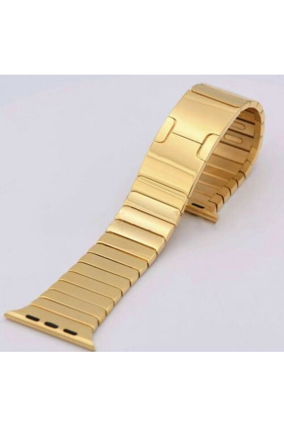 Authentic 24K Gold 42MM 44MM DIAMOMD Polished Link Band for iWatch Custom