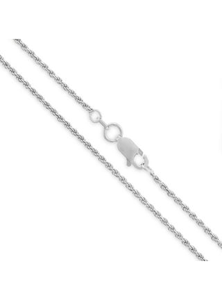Allencoco 1.2mm Sterling Silver Chain Necklace Thin Cable Chain Silver Necklace Rope Chain Perfect Replacement for Pendant 16/18/21 Inch,Ideal Gifts