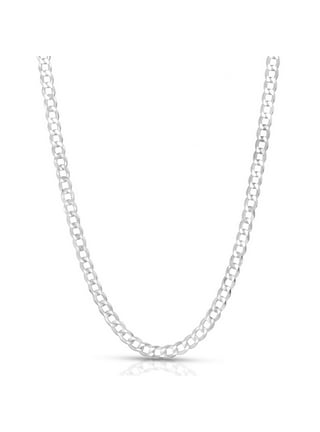 ChicSilver Cuban Link Silver Chain 925 Sterling Silver Choker