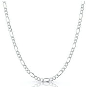 Authentic 925 Sterling Silver 6MM Figaro Link Chain Necklaces, Solid 925 Italy, Next Level Jewelry