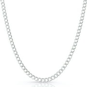 Authentic 925 Sterling Silver 7MM Cuban Curb Link Chain Necklaces, Solid 925 Italy, Next Level Jewelry