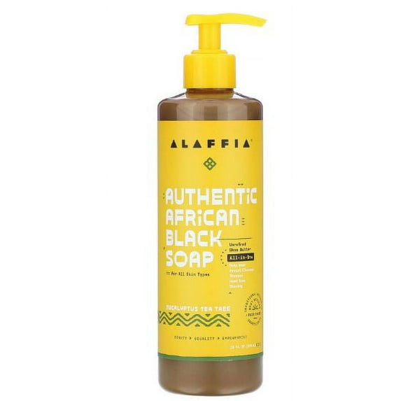 Authentic African Black Soap Eucalyptus Tea Tree - 16 fl. oz. by Alaffia (pack of 1)
