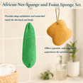 thumbnail image 1 of ComfiTime African Net Sponge & Bath Sponge Set – Exfoliating Shower Sponge, Extra-Long Back Exfoliator Body Scrubber for Adults & Kids, Rich-Lather Back Wash Sponge, Deep Cleansing & Quick-Drying, 1 of 12