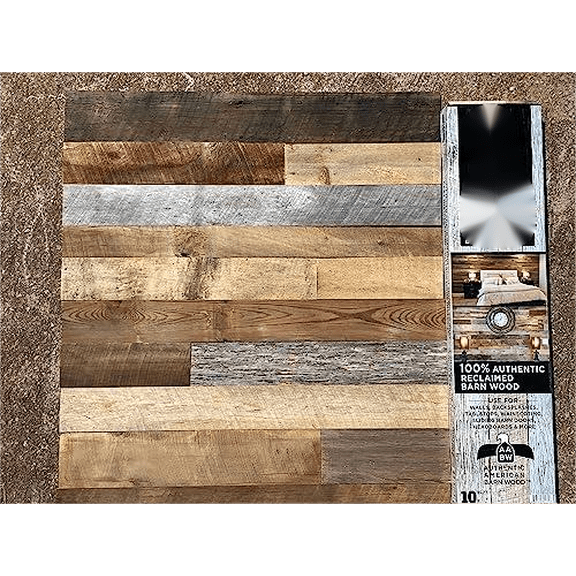 Authentic American Barnwood - 100% Reclaimed Barn Wood Wall Planks, 36 inch Length, Multi-Width, DIY Accent Wall for Home, Office or Business, 10 Square Ft.$$Tools & Hardware Other