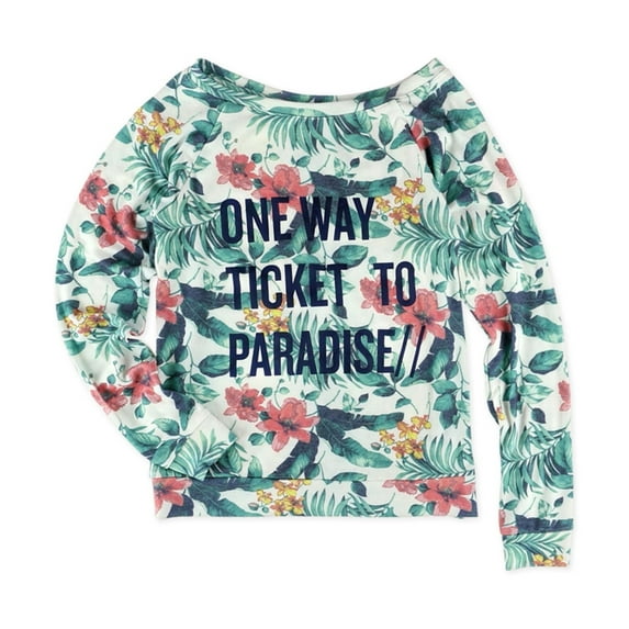 Authentic American Heritage Womens Yummy Pullover Sweatshirt, White, Juniors, X-Small