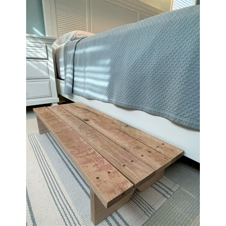 Authentic Amish Reclaimed Deck Natural Wood and Spa Step Stool