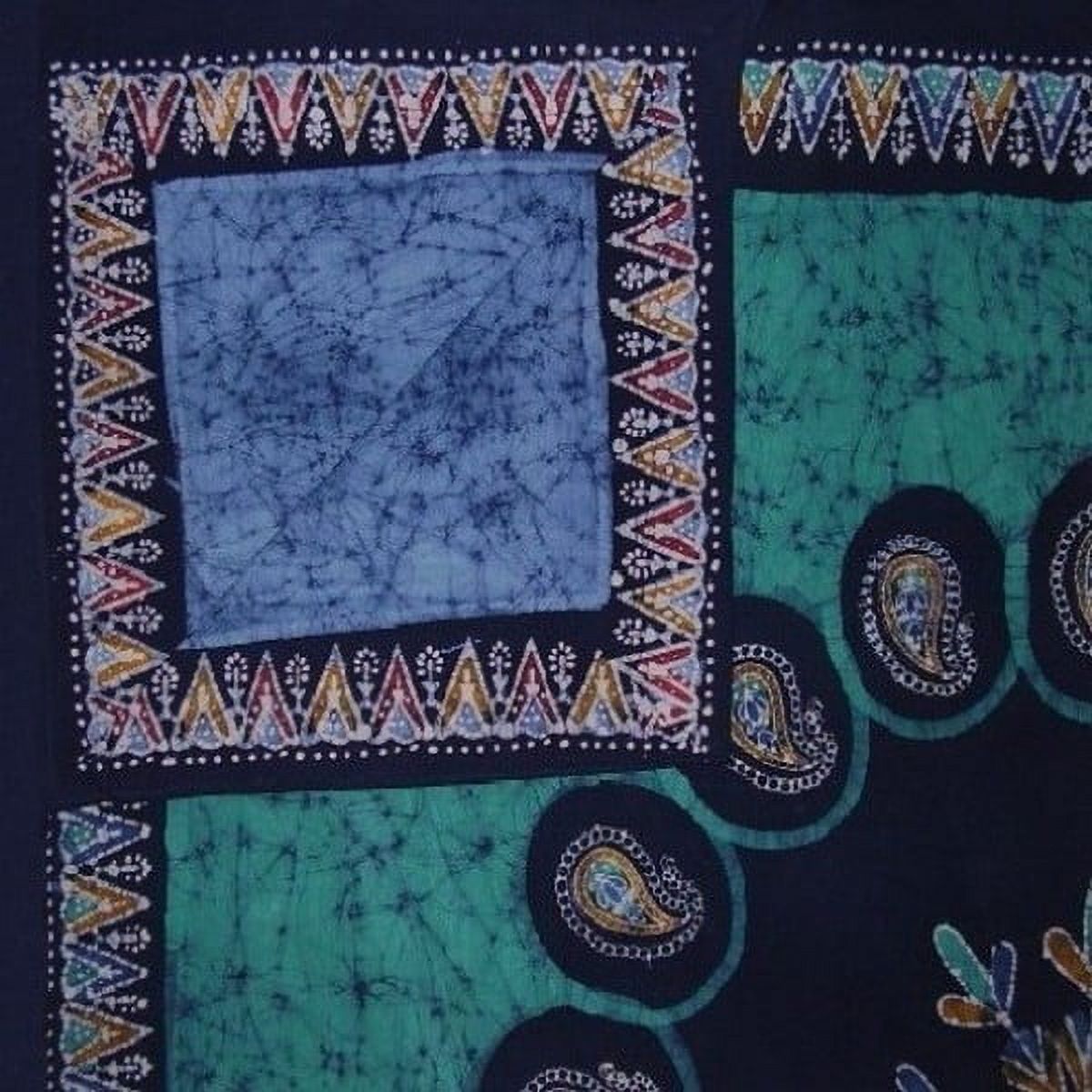 Authentic Batik Reversible Duvet Cover Cotton 106" x 96" Fits Queen-King Multi Color