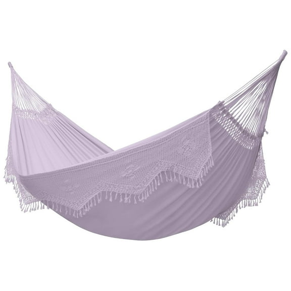 Vivere Authentic Brazilian Double Cotton Hammock, Outdoor Hanging Daybed, Olinda