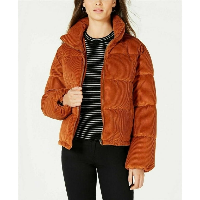 Authentic Collection B Juniors Cropped Corduroy Puffer Coat XL Rust New with box tags Walmart