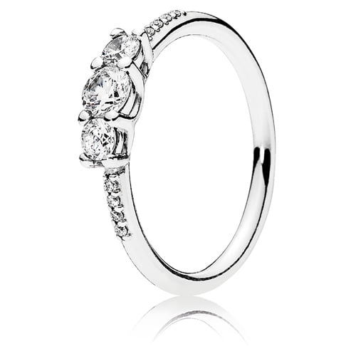 Authentic Fairytale Sparkle Ring, Clear CZ 196242CZ-58 EU 8.5 US