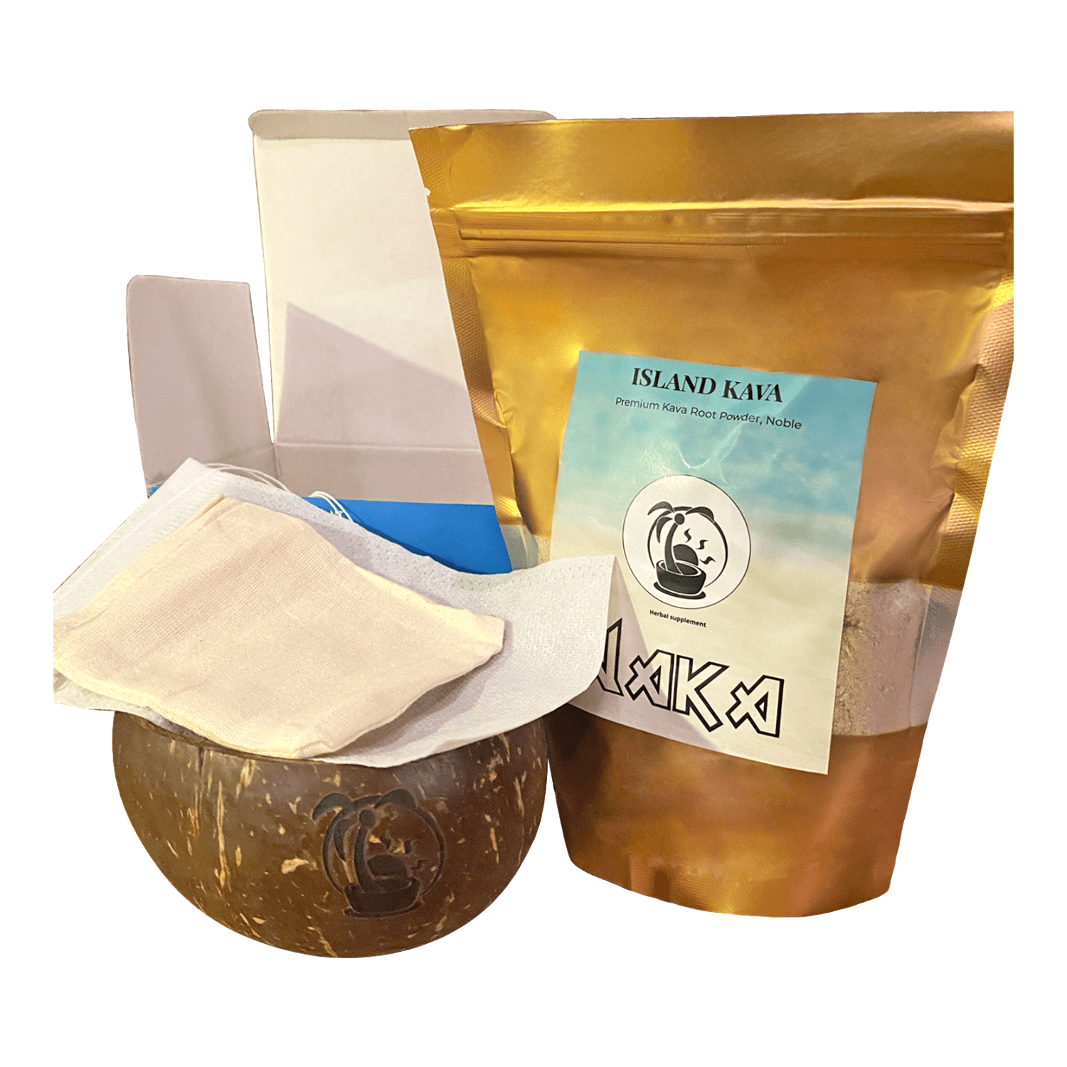 Authentic Fijian Kava Root Powder Starter Kit 8oz Ancient Plant Herb