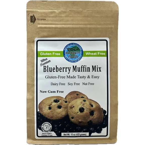 Authentic Foods - Gluten Free Muffin Mix Blueberry - 17 oz.