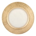 thumbnail image 1 of Authentic Gold Leaf Round 13 " Glass Charger Plate, 1 of 3