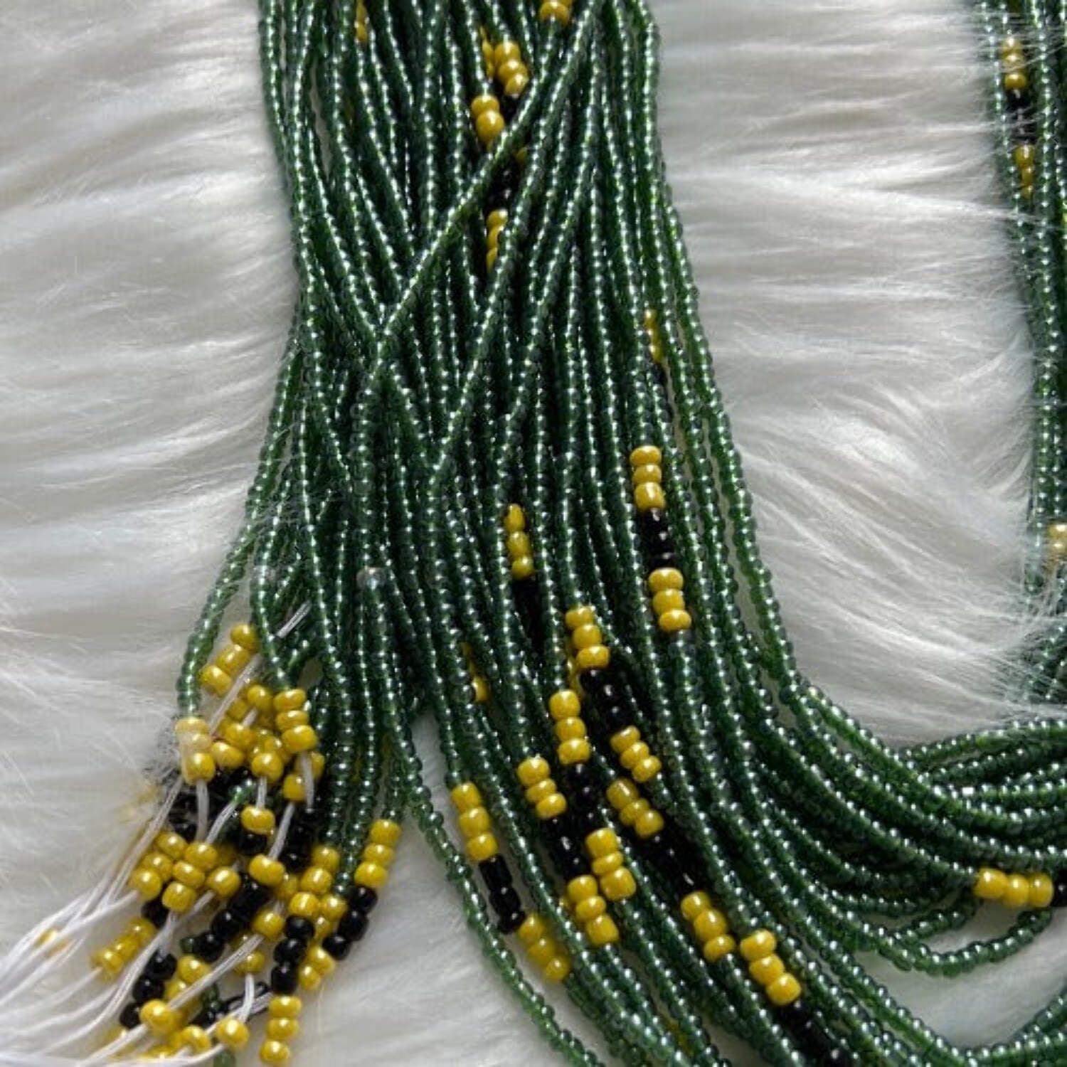 Authentic Green and Gold waist beads