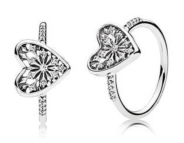 Authentic Heart of Winter Ring Clear CZ 196371CZ 52 EU 6 US