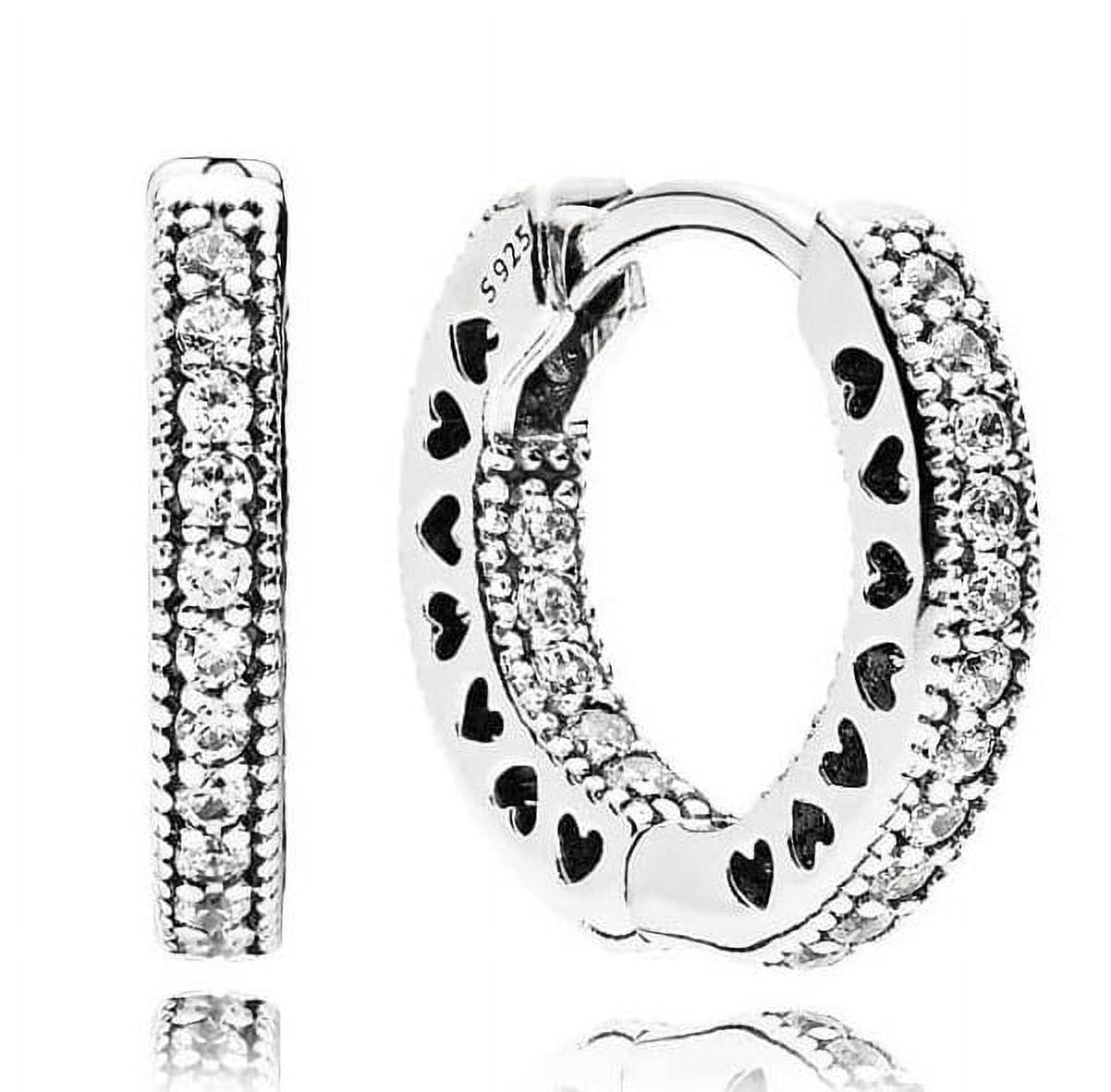 PANDORA Hearts of PANDORA Hoop Earrings - 296317CZ