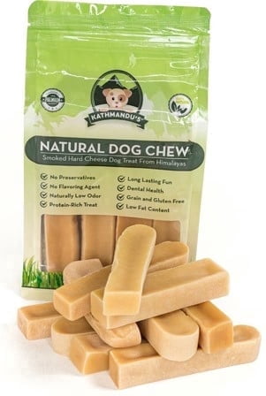 Kathmandus Authentic Himalayan Cheese Natural Dental Chews for Dogs, Small, 10 Chews Packet