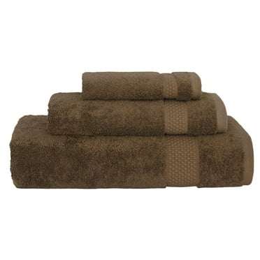 Authentic Hotel and Spa  100% Aeagean Long Staple Turkish Cotton STARLIGHT Terry 3 Piece Towel Set Earth Brown