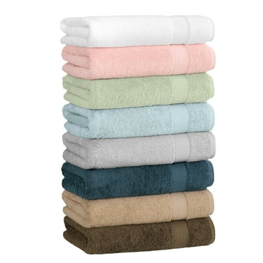 Authentic Hotel and Spa  100% Aeagean Long Staple Turkish Cotton STARLIGHT Terry Bath Towels (Set of 2) Ice Blue