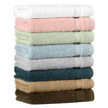 Authentic Hotel and Spa  100% Aeagean Long Staple Turkish Cotton, STARLIGHT Terry Washcloths (Set of 12) Sea Green