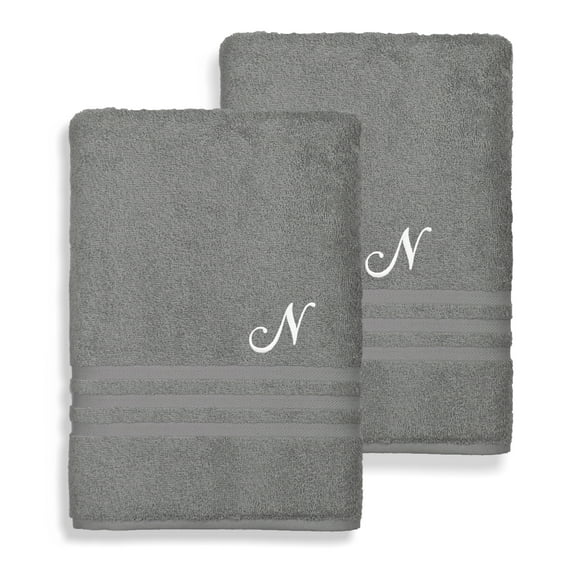 Authentic Hotel and Spa 100% Turkish Cotton 2PC Denzi Bath Towel Set N