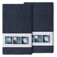 thumbnail image 1 of Authentic Hotel and Spa  100% Turkish Cotton Ava 2PC Embellished Bath Towel Set Midnight Blue, 1 of 5