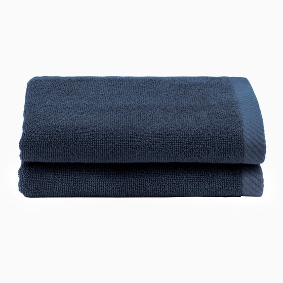 Authentic Hotel and Spa 100% Turkish Cotton Ediree Fingertip Towels - Set of 2 Marine
