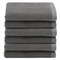 thumbnail image 1 of Authentic Hotel and Spa  100% Turkish Cotton Ediree Fingertip Towels - Set of 6 Charcoal, 1 of 5