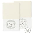 thumbnail image 1 of Authentic Hotel and Spa  100% Turkish Cotton Monica 2PC Embellished Bath Towel Set Cream R, 1 of 3