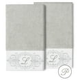 thumbnail image 1 of Authentic Hotel and Spa  100% Turkish Cotton Monica 2PC Embellished Bath Towel Set Light Gray P, 1 of 3