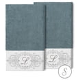 thumbnail image 1 of Authentic Hotel and Spa  100% Turkish Cotton Monica 2PC Embellished Bath Towel Set Teal S, 1 of 3