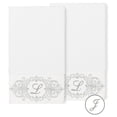 thumbnail image 1 of Authentic Hotel and Spa  100% Turkish Cotton Monica 2PC Embellished Bath Towel Set White J, 1 of 3