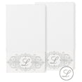 thumbnail image 1 of Authentic Hotel and Spa  100% Turkish Cotton Monica 2PC Embellished Bath Towel Set White L, 1 of 3