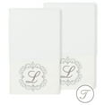 thumbnail image 1 of Authentic Hotel and Spa  100% Turkish Cotton Monica 2PC Embellished Hand Towel Set White T, 1 of 3