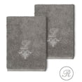 thumbnail image 1 of Authentic Hotel and Spa  100% Turkish Cotton Monica 2PC Embellished Washcloth Set Dark Gray R, 1 of 3