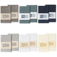 thumbnail image 1 of Authentic Hotel and Spa  100% Turkish Cotton Vivian 2PC Embellished Hand Towel Set Light Gray, 1 of 4