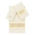 thumbnail image 1 of Authentic Hotel and Spa  100% Turkish Cotton Vivian 3PC Embellished Towel Set Cream, 1 of 5